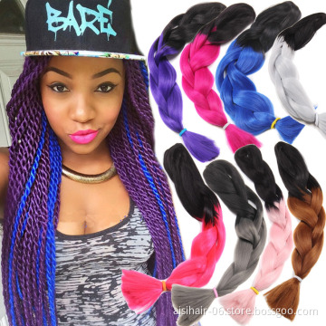 48 inch Braid Synthetic Hair ponytails with factory price